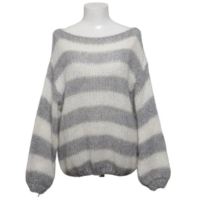 Sweater (Grå, Hvid) fra Design by Si Akryl, Mohair, Polyamid
