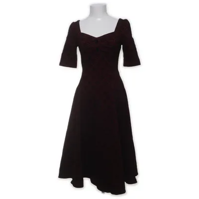 Klänning (Röd, Svart) från Collectif Vintage Polyester, Viskos