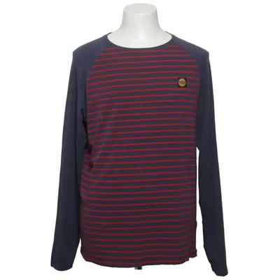 Langarmshirt (Blau, Rot) von Moon Climbing Bambus, Elasthan, Bio-Baumwolle