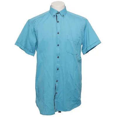 Chemise à manches courtes (Bleu) de Jim Spencer Coton, Polyester