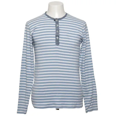 Henley T-shirt (Blå, Hvid) fra Lindbergh Bomuld, Polyester