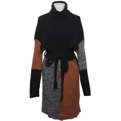 Wickelkleid (Schwarz, Braun, Grau) von Shein Curve Polyester