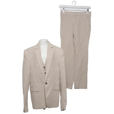 Jakkesæt (Beige) fra H&M Bomuld, Linned, Polyester