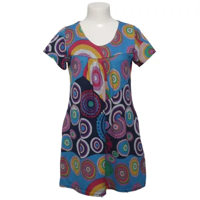 Jurk (Blauw, Meerkleurig) van Happi Elastaan, Polyester