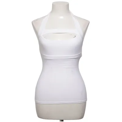 Halter neck top (White) from Moda International Cotton, Elastane
