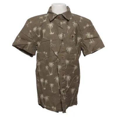 Kortärmad skjorta (Grön, Beige) från Lindex Kids Bomull, Linne