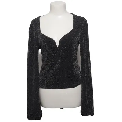 Top (Black) from Bubbleroom Elastane, Metallic fiber, Polyamide