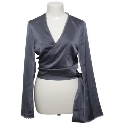 Wrap blouse (Gray) from Gina Tricot Elastane, Polyester