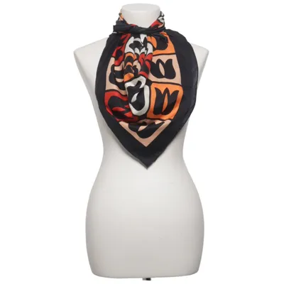 Shawl (Black, Orange, Multicolored) from Robin Ruth Silk