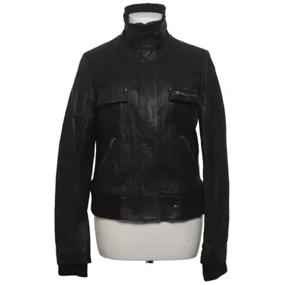 Leren jack (Zwart) van JSFN by Ellos Leer, Polyester