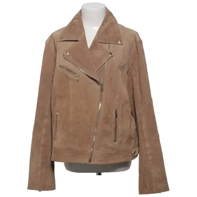 Biker jacket (Brown) from Cellbes Polyester, Suede