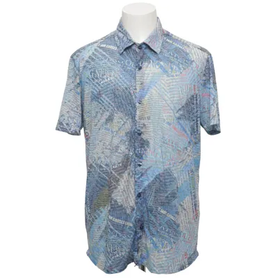 Short sleeve shirt (Blue, Multicolored) from Mondo Cotton, Elastane