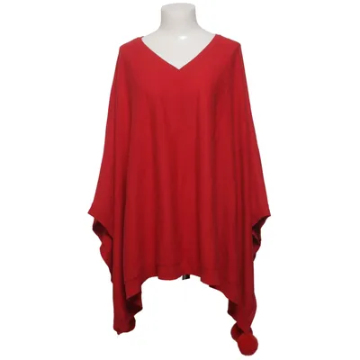 Poncho (Red) from Ulla Popken Polyamide, Polyester, Viscose