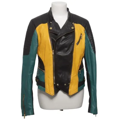 Bikerjack (Zwart, Geel, Groen) van OCHNIK Leer, Polyester