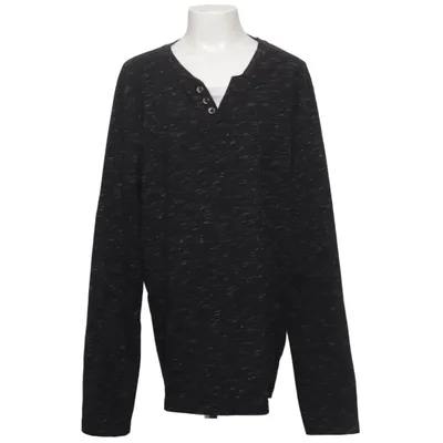 Henley shirt (Black, White) from Cope Cotton, Polyester