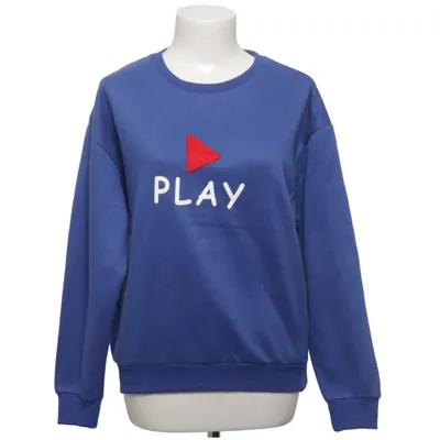 Sweatshirt (Bleu) de Glo-Story Coton, Élasthane, Polyester