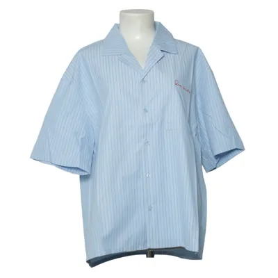 Short sleeve shirt (Blue, White) from One Mile Cotton, Polyester, Viscose