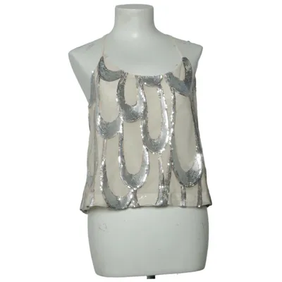 Topp (Beige, Silverfärgad) Polyester