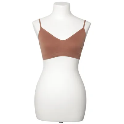 Crop top (Brun) Elastan, Polyamid