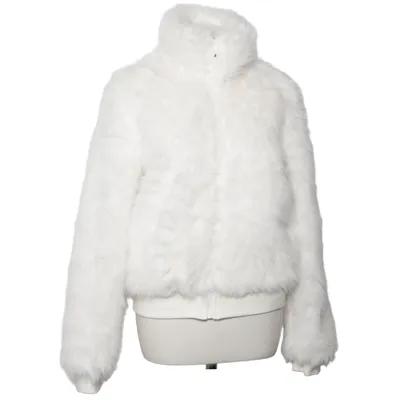 Fur jacket (White) from Fairfield Polyester