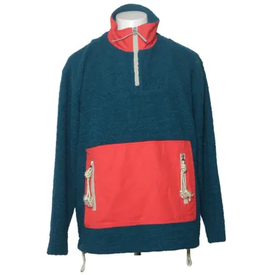 Fleecepullover (Blau, Rot) von Acne Studios Baumwolle, Polyester