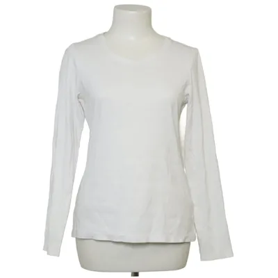 Långärmad t-shirt (Vit) från Uniqlo Bomull, Elastan