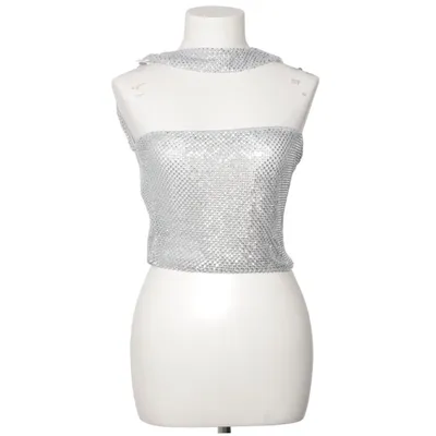Halternecktopp (Silverfärgad) från Meshki Elastan, Polyester