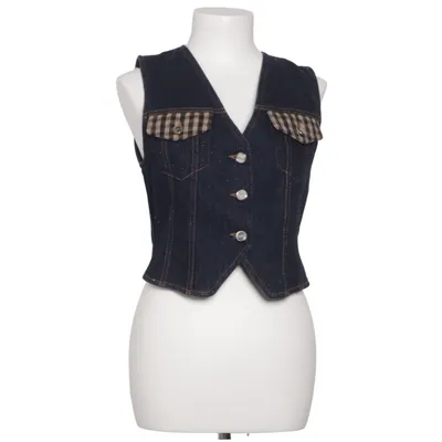 Jeansväst (Blå, Flerfärgad) från Ganni Ekologisk bomull, Ull