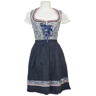 Dirndl (Blå, Hvid, Flerfarvet) fra Kojooin Bomuld