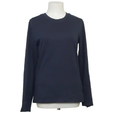 Langærmet t-shirt (Blå) fra Bambutik Genanvendt bomuld, Genanvendt polyester