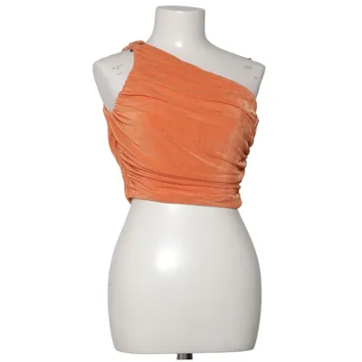 Halternecktopp (Orange) Elastan, Polyester