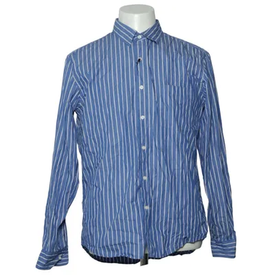 Chemise (Bleu, Blanc) de Uniqlo Coton