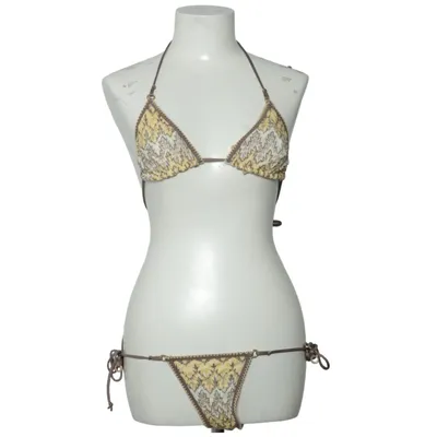 Bikini (Geel, Bruin, Meerkleurig) van Hanne Bloch Elastaan, Polyamide, Viscose