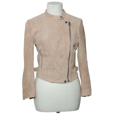 Bikerjacka (Beige) från Topshop Skinn, Polyester