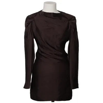 Kjole (Brun) fra H&M Edition Linned, Polyester, Viscose