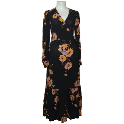 Maxi dress (Black, Multicolored) from McQ by Alexander McQueen Polyester, Viscose