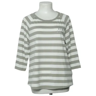 Langærmet t-shirt (Pale Fern/ Cloud White) fra Elbsand Bomuld, Polyester