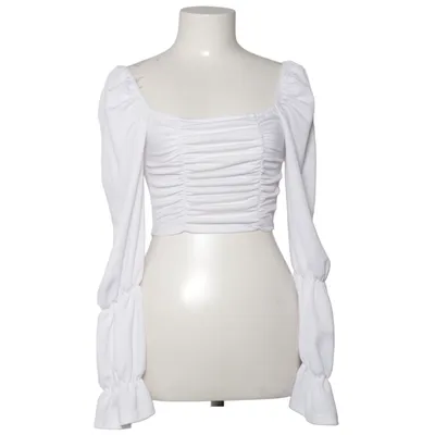 Crop top (White) from PrettyLittleThing Elastane, Polyester