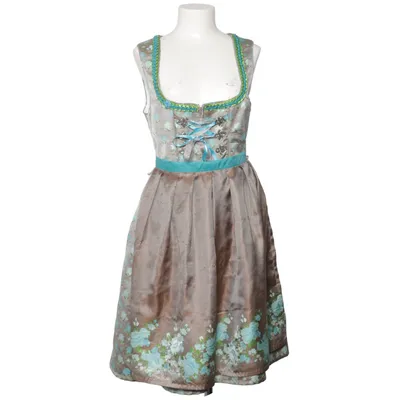 Dirndl (Beige, Multicolored) from Alpin Polyester, Cotton