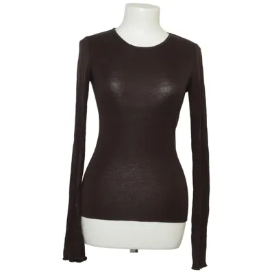 Langærmet t-shirt (Brun) fra Lindex Elastan, Lyocell, Uld