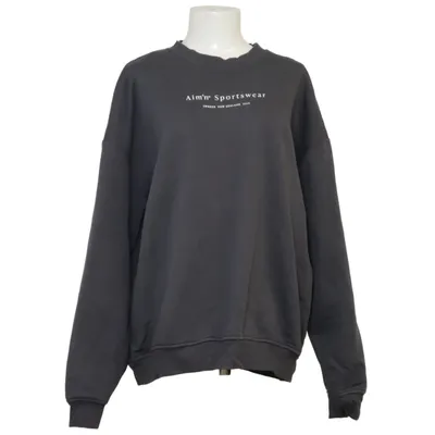 Collegetröja (Grå) från Aim'n Bomull, Polyester