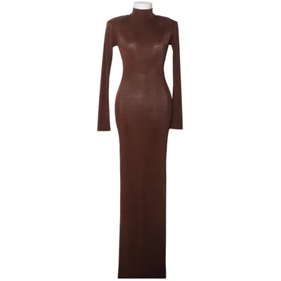 Robe longue (Marron) de Bohemia Élasthane, Polyester