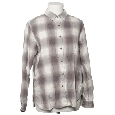 Flanellskjorta (Grå, Vit) från Uniqlo Akryl, Bomull, Viskos