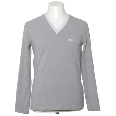 T-shirt à manches longues (Gris, Blanc) de Dolce & Gabbana Underwear Coton, Élasthane