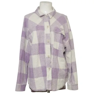 Överskjorta (Lila, Vit) från ASOS Design Bomull, Polyester