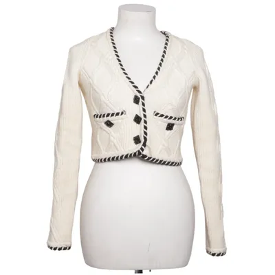 Kofta (Vit, Svart) från Self-Portrait Bomull, Polyamid, Polyester, Ull