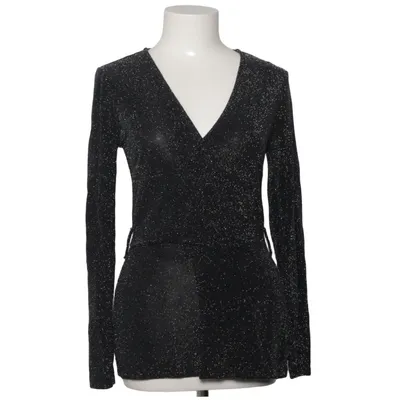 Wrap top (Black, Silver) from Fashion Fair Ltd Elastane, Polyester