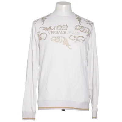 Collegetröja (Vit, Guldfärgad) från Versace Jeans Bomull