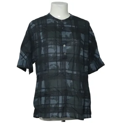 Chemise à manches courtes (Bleu, Noir) de PBO Coton