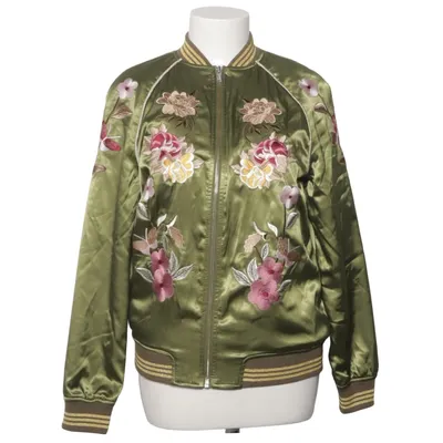 Bomberjacka (Grön, Flerfärgad) från Miss Selfridge Elastan, Metallfiber, Polyester
